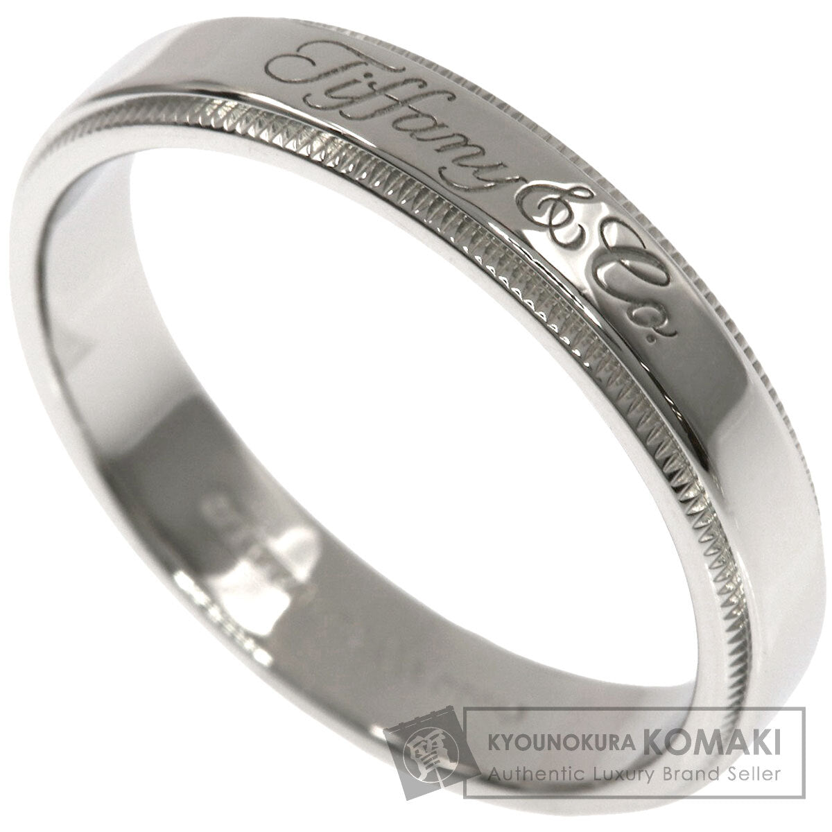 TIFFANY&Co. Milgrain Ring Platinum PT950 Ladies [Used]