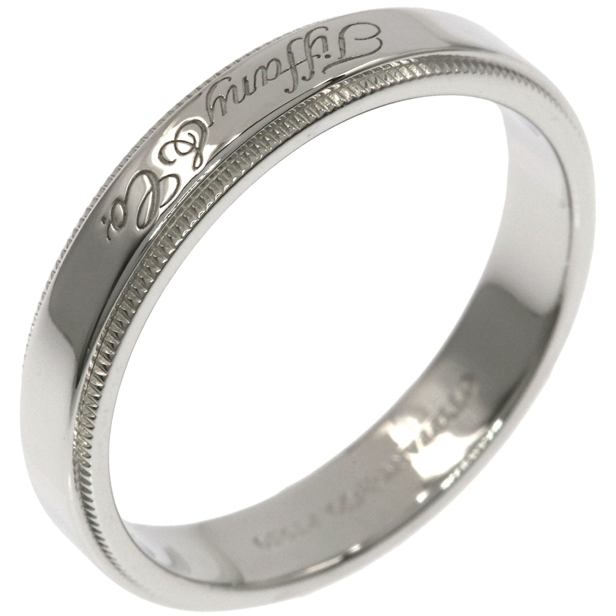 TIFFANY&Co. Milgrain Ring Platinum PT950 Ladies [Used]