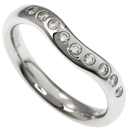 TIFFANY&Co. Curved band Diamond Ring Platinum PT950 Ladies [Used]