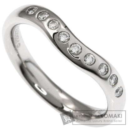 TIFFANY&Co. Curved band Diamond Ring Platinum PT950 Ladies [Used]