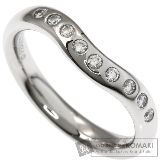 TIFFANY&Co. Curved band Diamond Ring Platinum PT950 Ladies [Used]