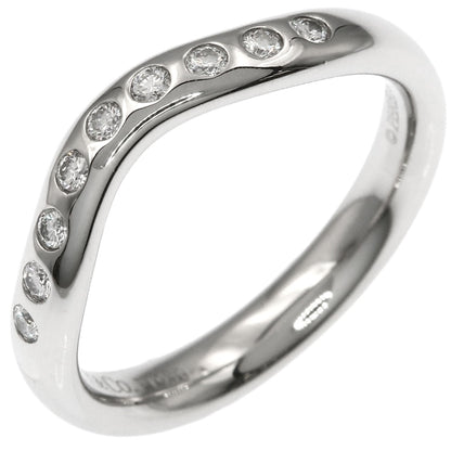 TIFFANY&Co. Curved band Diamond Ring Platinum PT950 Ladies [Used]