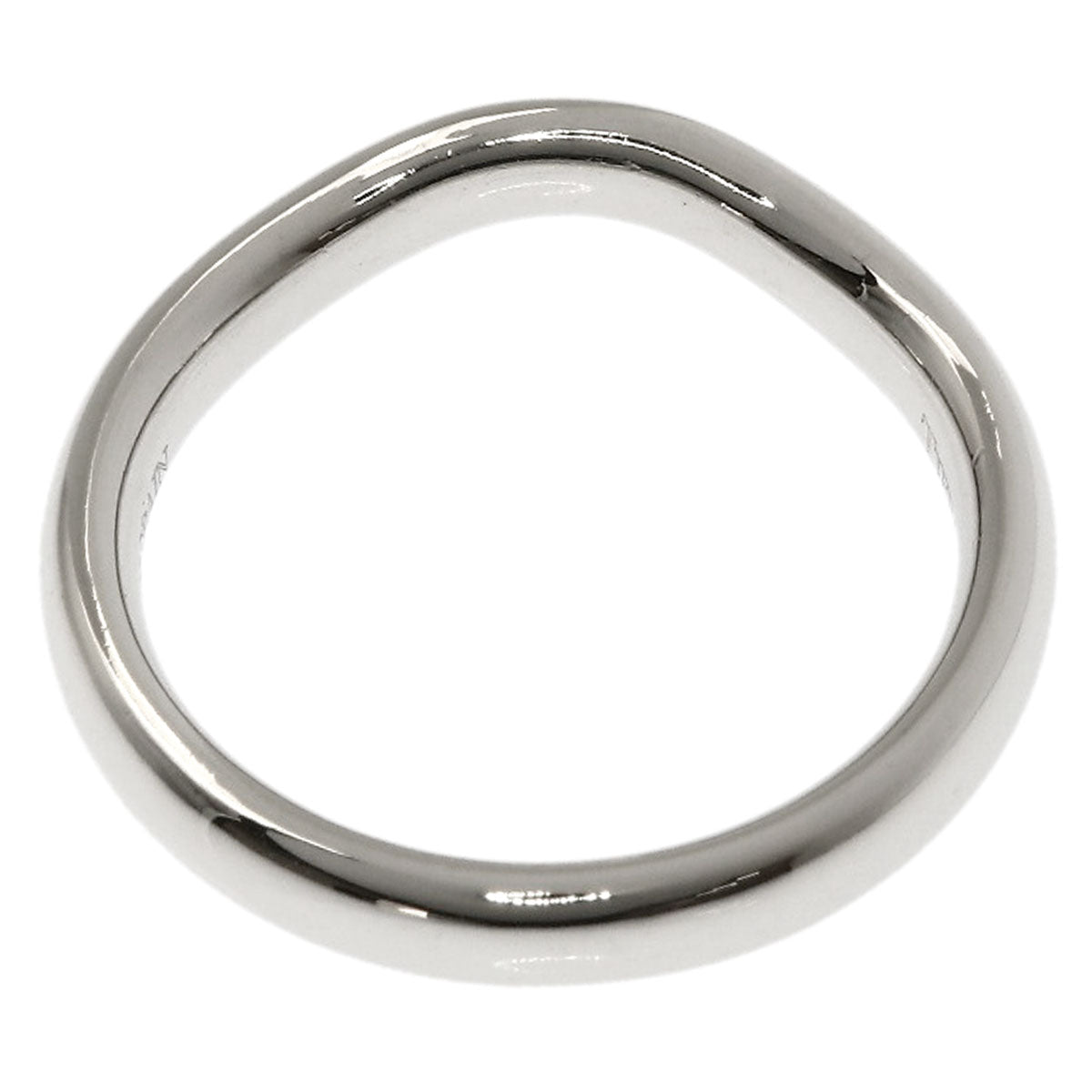 TIFFANY&Co. Curved band Diamond Ring Platinum PT950 Ladies [Used]