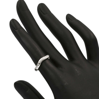 TIFFANY&Co. Curved band Diamond Ring Platinum PT950 Ladies [Used]