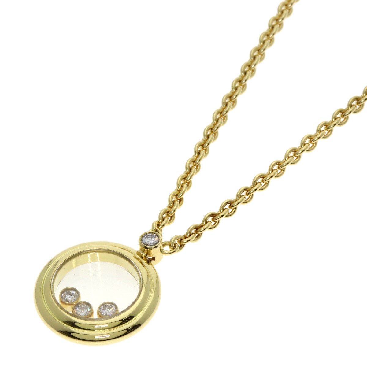Chopard Happy diamond Necklace K18 Yellow Gold Ladies [Used]
