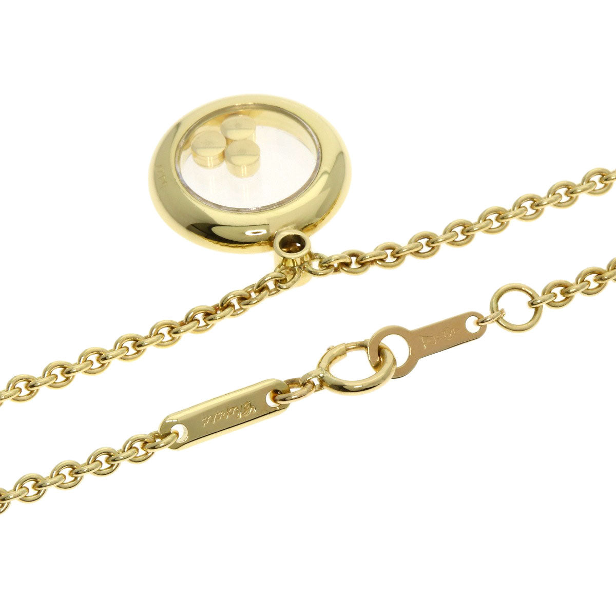 Chopard Happy diamond Necklace K18 Yellow Gold Ladies [Used]