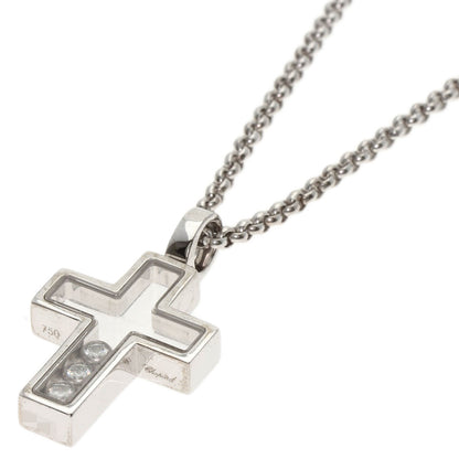 Chopard Cross Happy Diamond Necklace K18 White Gold Ladies [Used]
