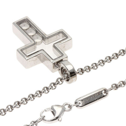 Chopard Cross Happy Diamond Necklace K18 White Gold Ladies [Used]