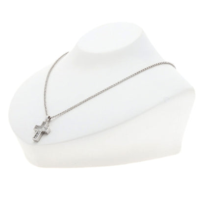 Chopard Cross Happy Diamond Necklace K18 White Gold Ladies [Used]
