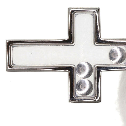 Chopard Cross Happy Diamond Necklace K18 White Gold Ladies [Used]