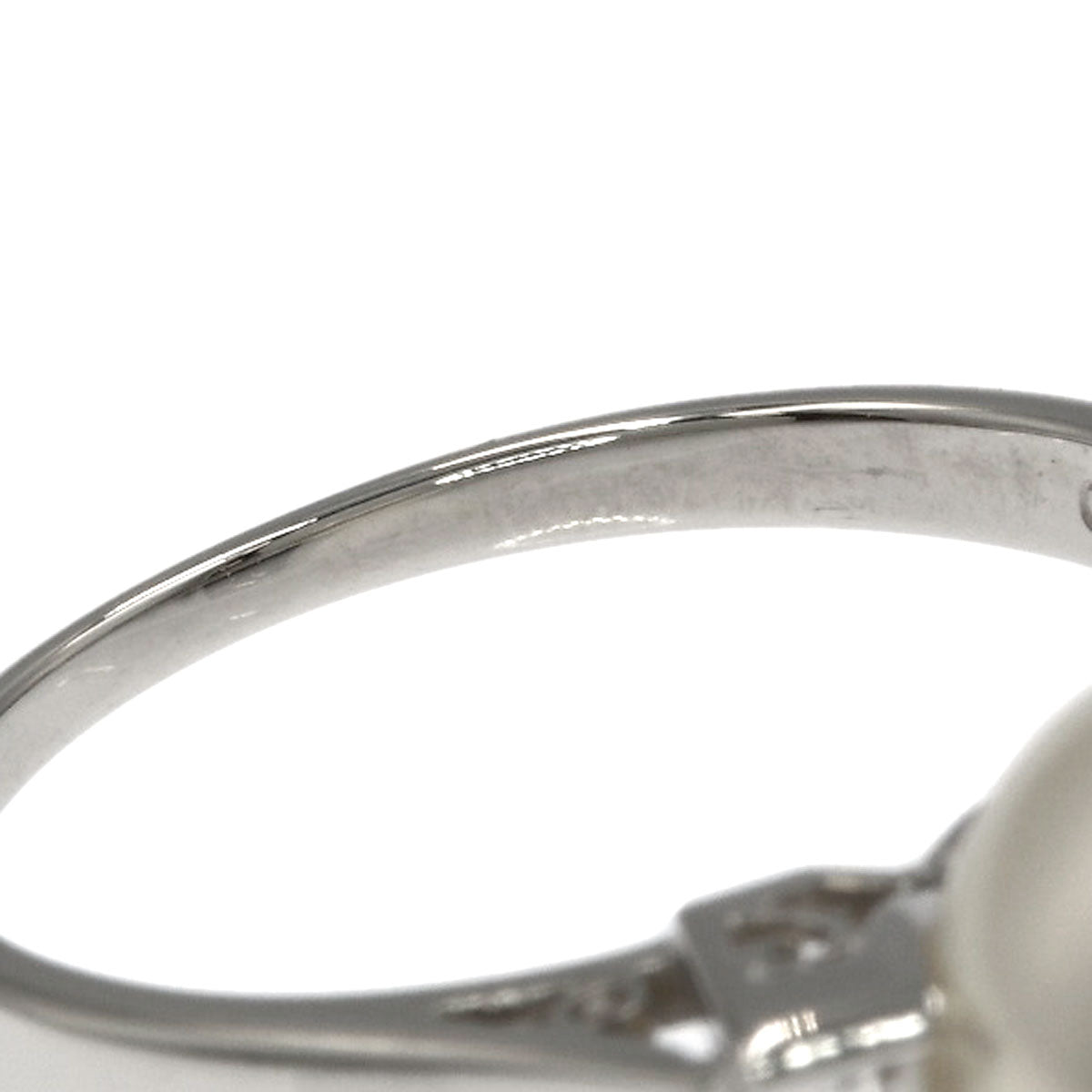 MIKIMOTO Antique Pearl Pearl Diamond Ring Platinum PT950 Ladies [Used]