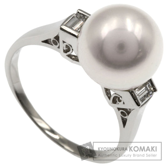 MIKIMOTO Antique Pearl Pearl Diamond Ring Platinum PT950 Ladies [Used]