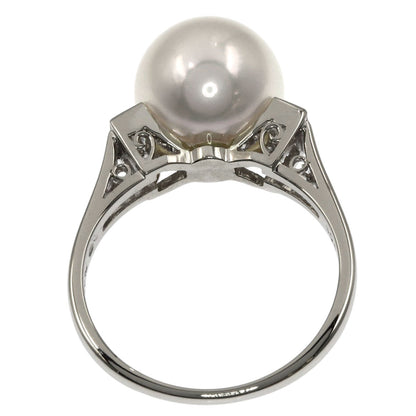 MIKIMOTO Antique Pearl Pearl Diamond Ring Platinum PT950 Ladies [Used]