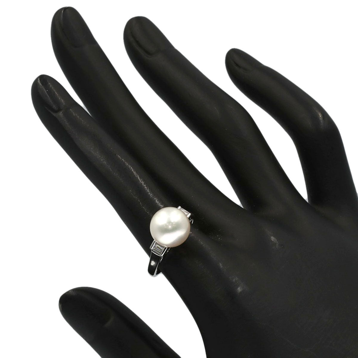 MIKIMOTO Antique Pearl Pearl Diamond Ring Platinum PT950 Ladies [Used]