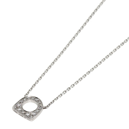FRED Success Mini Diamond Necklace K18 White Gold Ladies [Used]