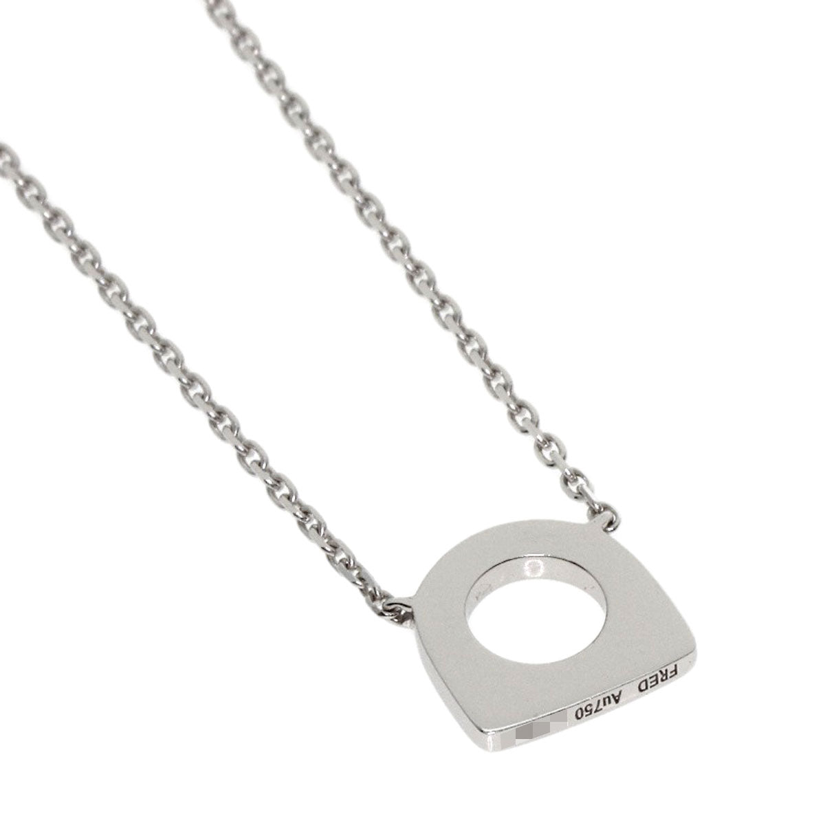 FRED Success Mini Diamond Necklace K18 White Gold Ladies [Used]