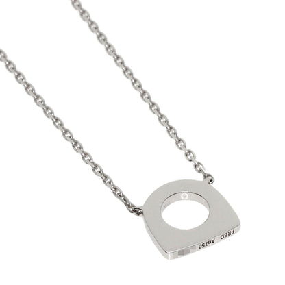 FRED Success Mini Diamond Necklace K18 White Gold Ladies [Used]