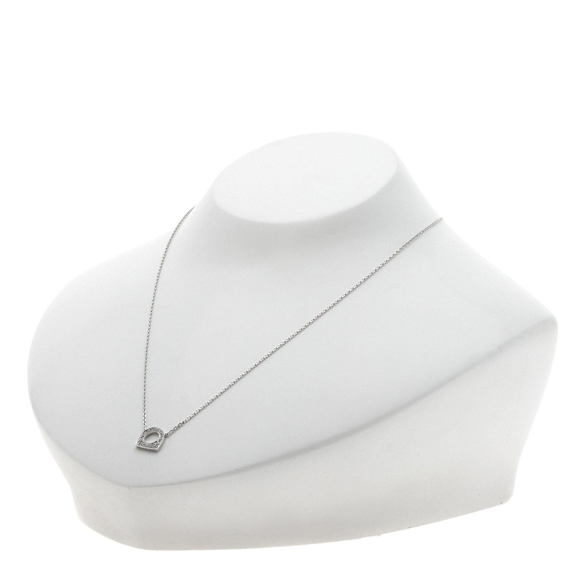 FRED Success Mini Diamond Necklace K18 White Gold Ladies [Used]