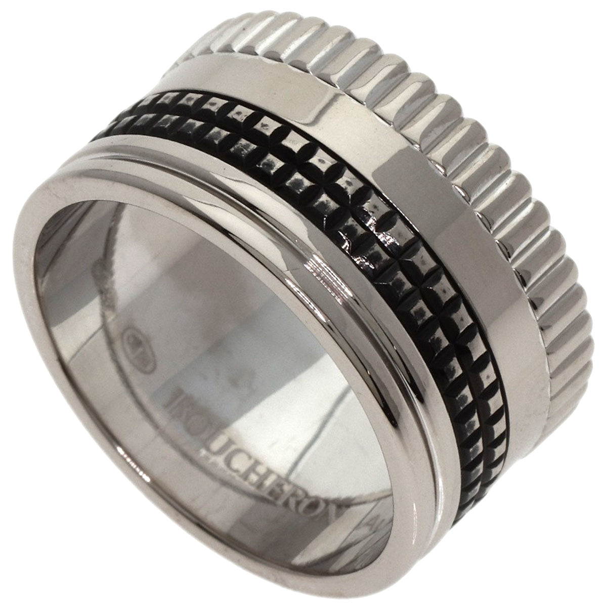 Boucheron Cattle Large #57 Ring K18 White Gold Ladies [Used]
