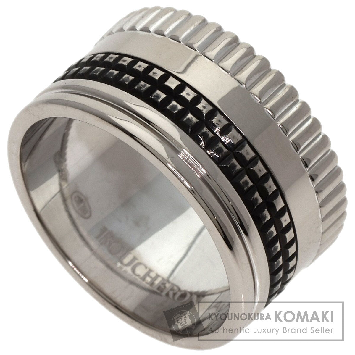 Boucheron Cattle Large #57 Ring K18 White Gold Ladies [Used]