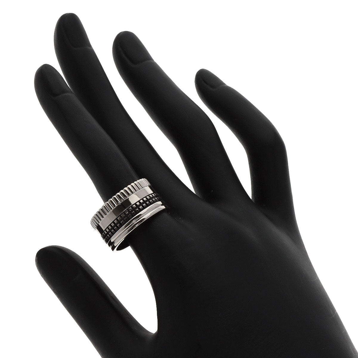 Boucheron Cattle Large #57 Ring K18 White Gold Ladies [Used]