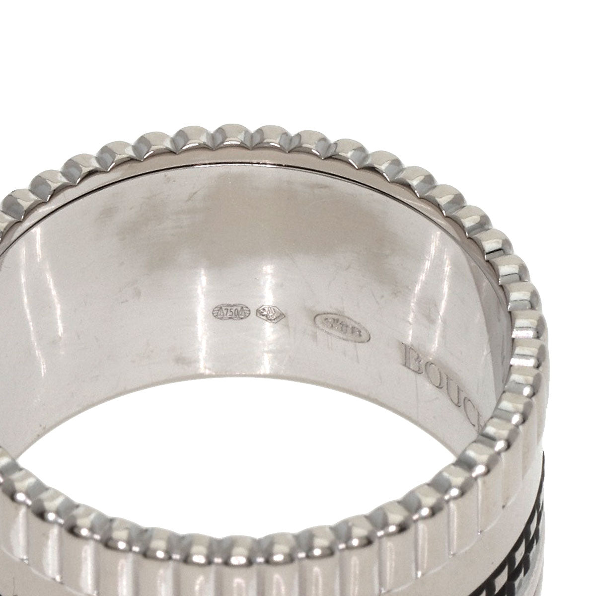 Boucheron Cattle Large #57 Ring K18 White Gold Ladies [Used]