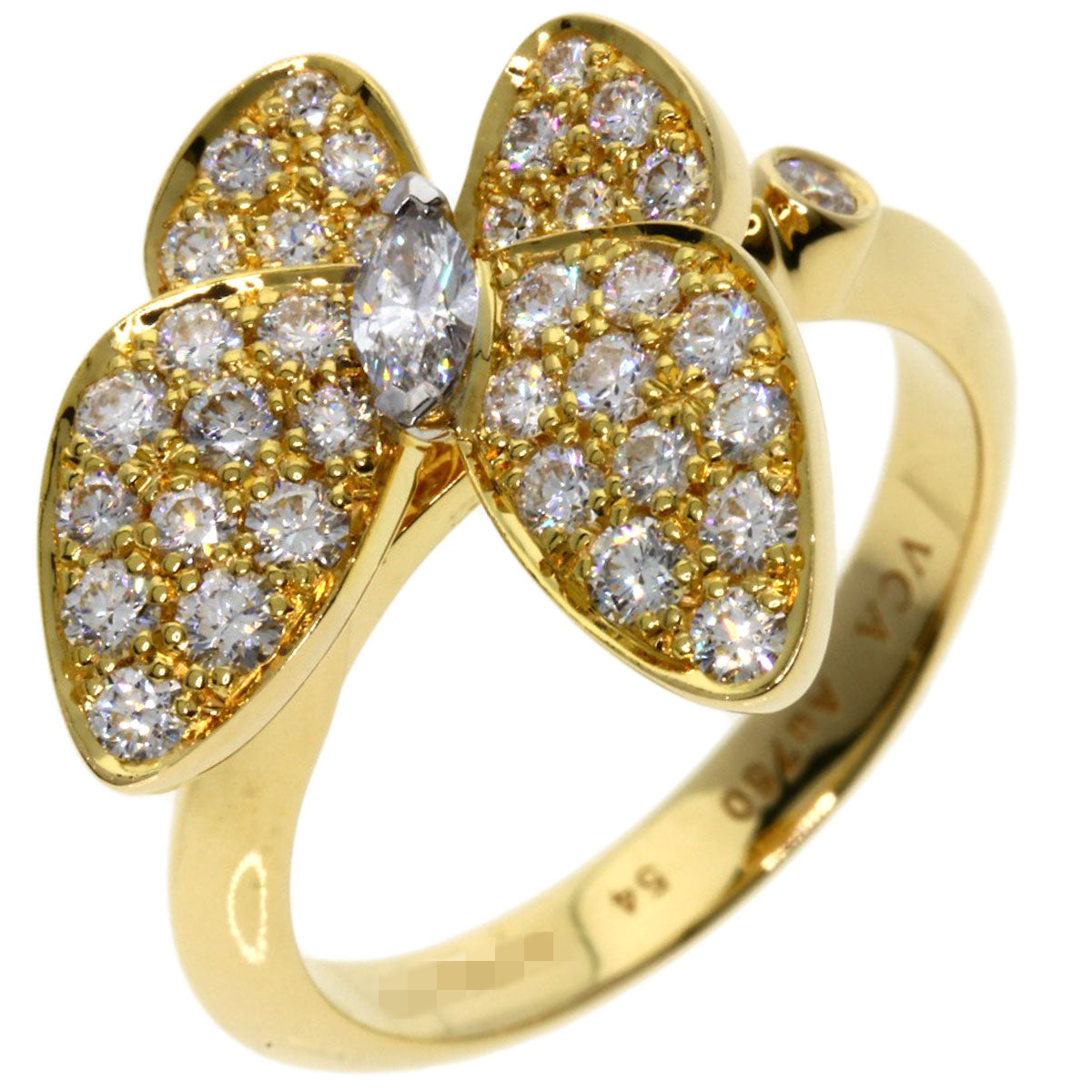 Van Cleef & Arpels De Papillon Diamond #54 Ring K18 Yellow Gold Ladies [Used]