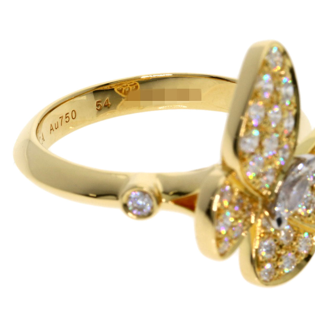 Van Cleef & Arpels De Papillon Diamond #54 Ring K18 Yellow Gold Ladies [Used]