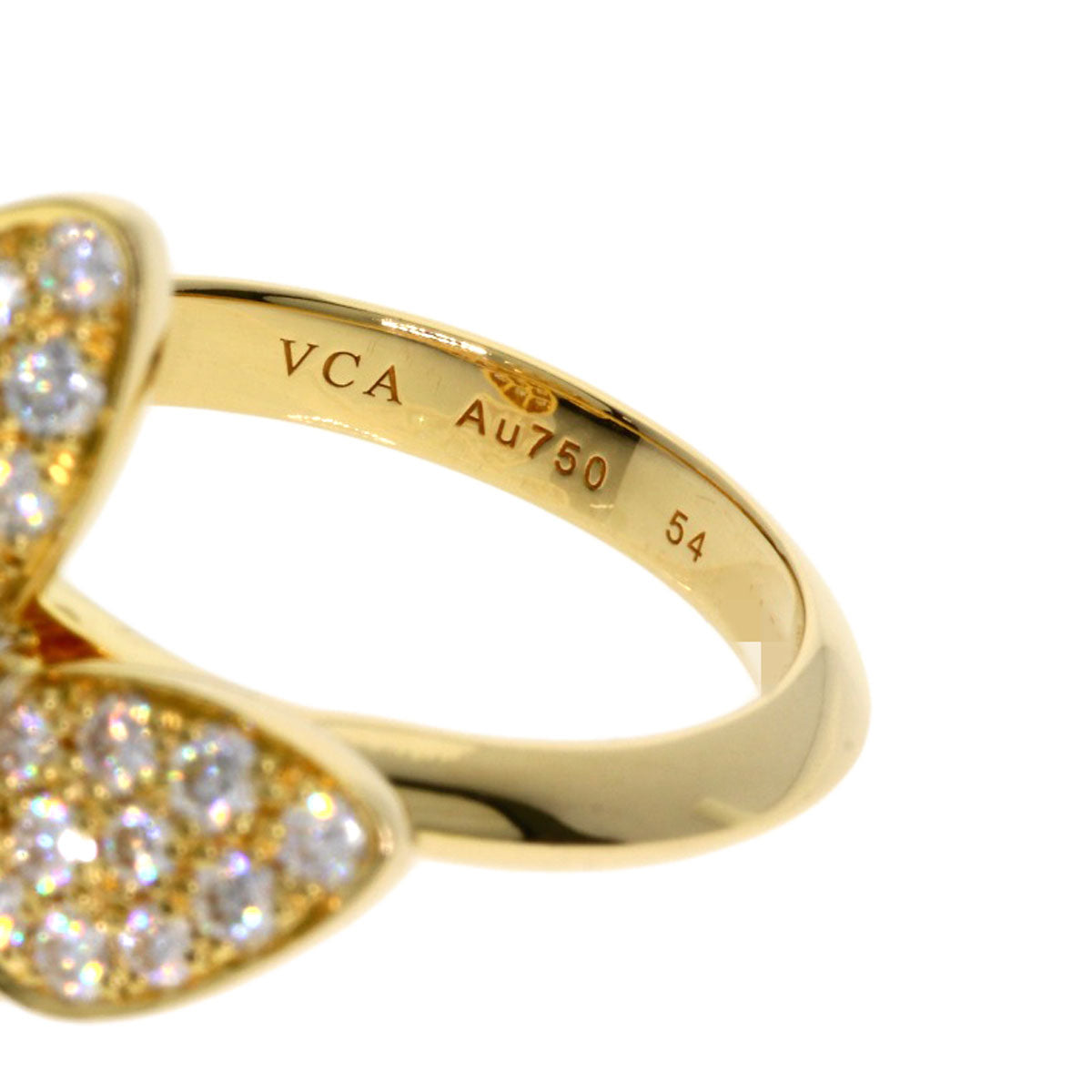 Van Cleef & Arpels De Papillon Diamond #54 Ring K18 Yellow Gold Ladies [Used]