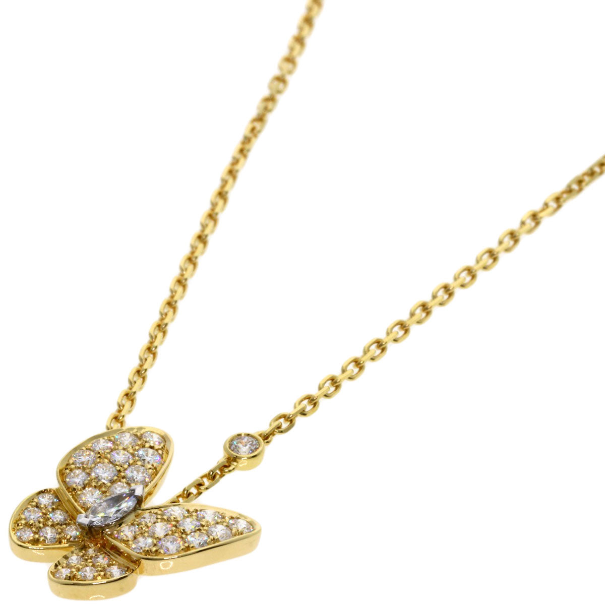 Van Cleef & Arpels De Papillon Diamond Necklace K18 Yellow Gold Ladies [Used]