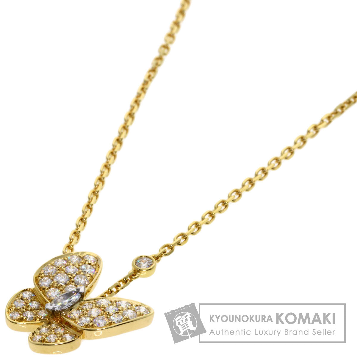 Van Cleef & Arpels De Papillon Diamond Necklace K18 Yellow Gold Ladies [Used]