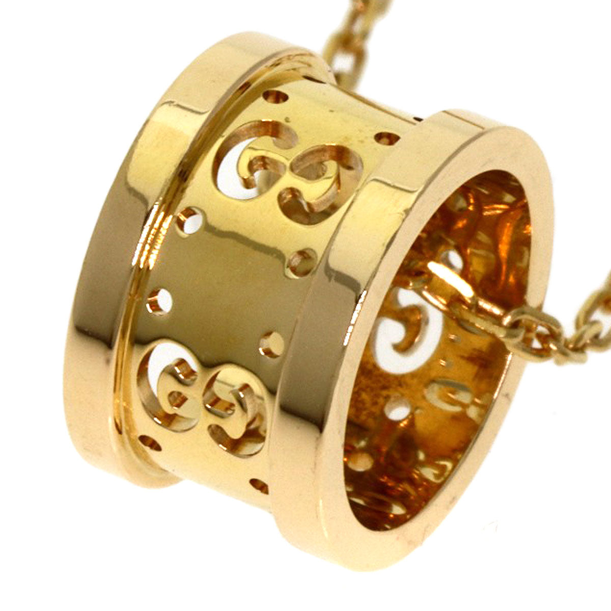 GUCCI icon Necklace K18 Yellow Gold Ladies [Used]