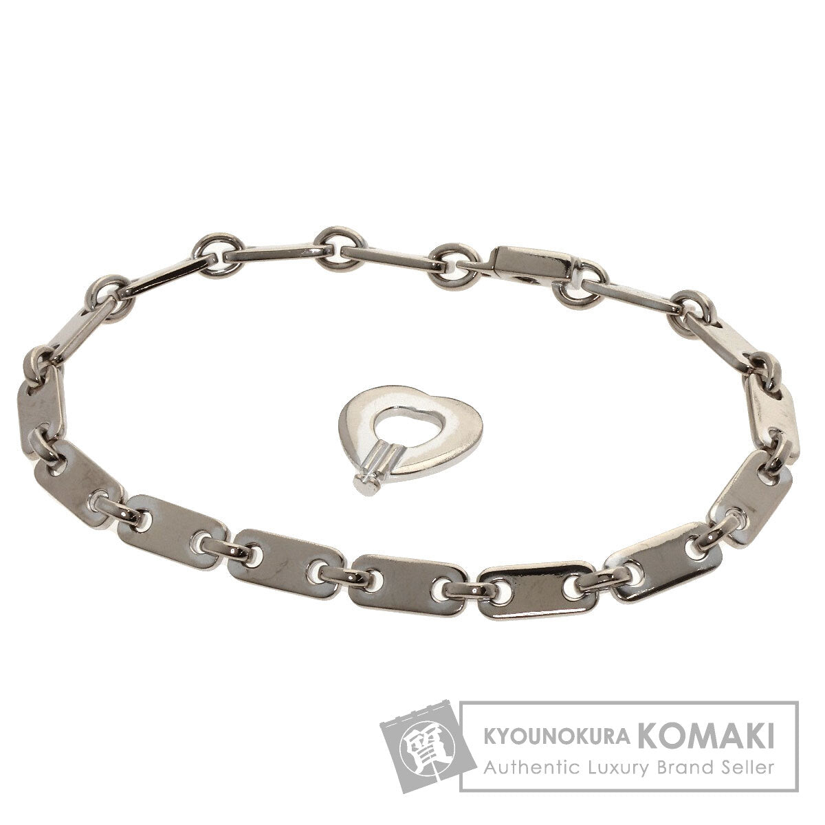 CARTIER Fidelity Heart Key included Bracelet K18 White Gold Ladies [Used]