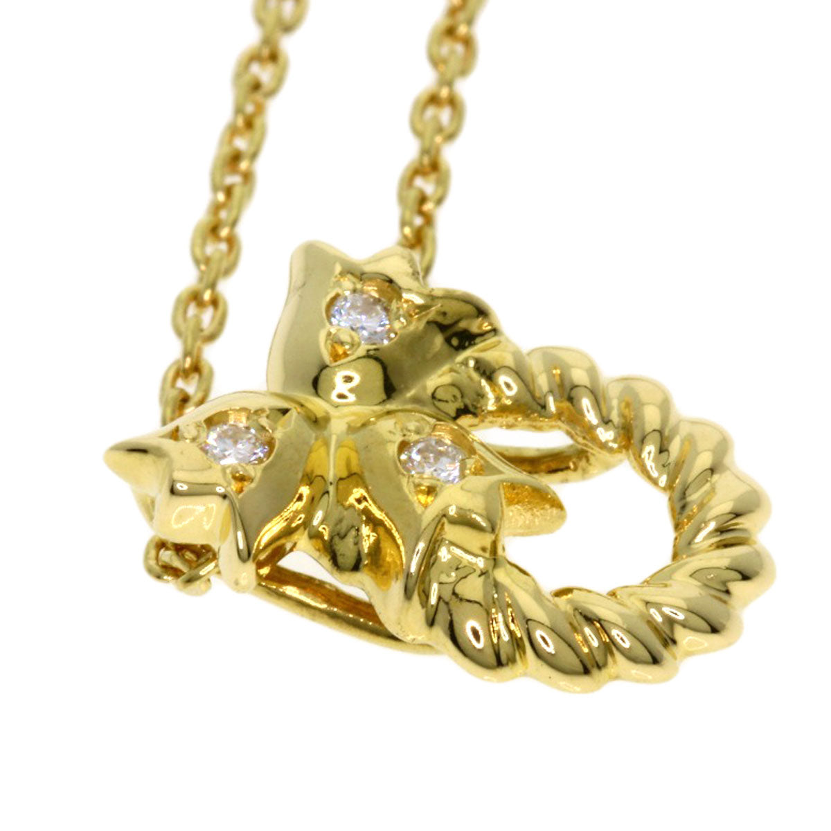 Dior Diamond Necklace K18 Yellow Gold Ladies [Used]