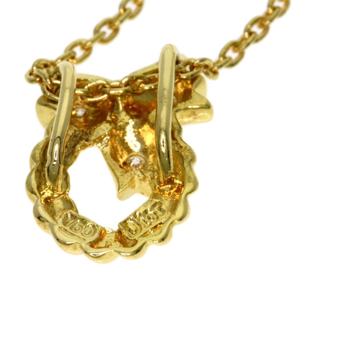 Dior Diamond Necklace K18 Yellow Gold Ladies [Used]
