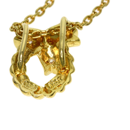 Dior Diamond Necklace K18 Yellow Gold Ladies [Used]