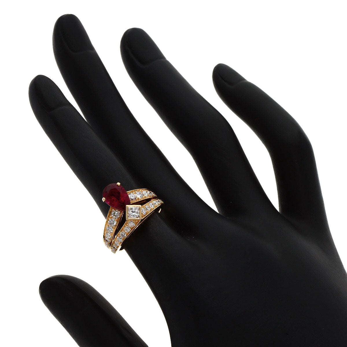 Chaumet Josephine Rubellite Diamond #49 Ring K18 Pink Gold Ladies [Used]