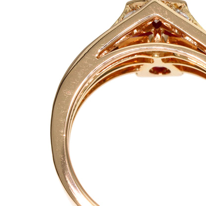 Chaumet Josephine Rubellite Diamond #49 Ring K18 Pink Gold Ladies [Used]
