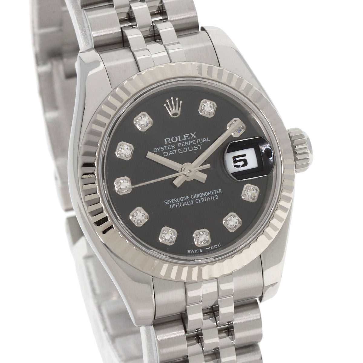 ROLEX DATEJUST 10P Diamond Watches 179174G Stainless Steel/Stainless Steel Ladies