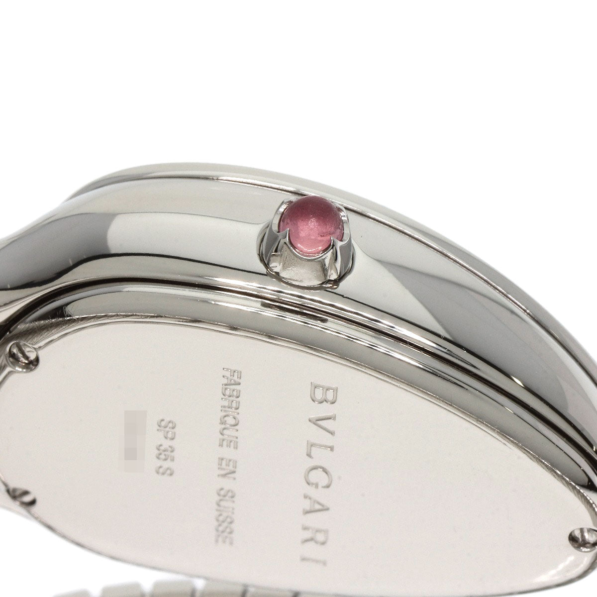 BVLGARI Serpenti Tubogas Bezel Diamond Watches SP35S Stainless Steel/Stainless Steel Ladies