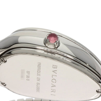 BVLGARI Serpenti Tubogas Bezel Diamond Watches SP35S Stainless Steel/Stainless Steel Ladies