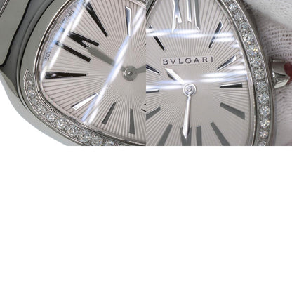 BVLGARI Serpenti Tubogas Bezel Diamond Watches SP35S Stainless Steel/Stainless Steel Ladies