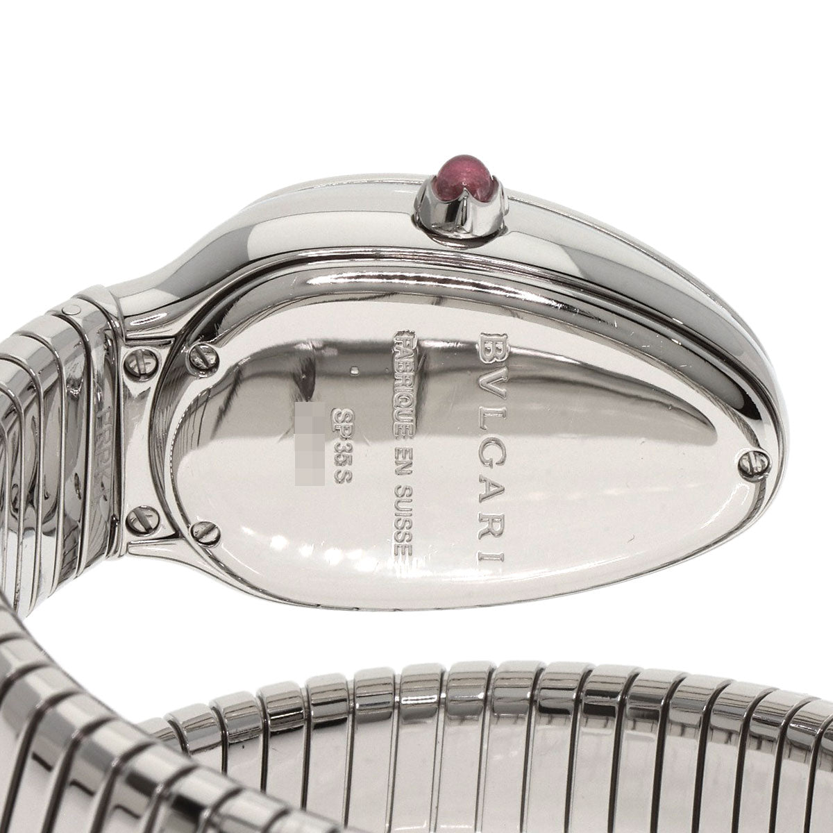 BVLGARI Serpenti Tubogas Bezel Diamond Watches SP35S Stainless Steel/Stainless Steel Ladies