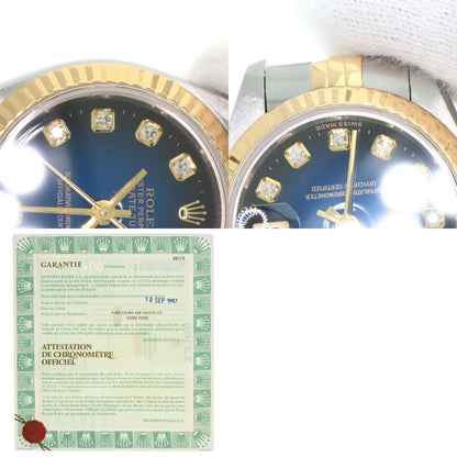 ROLEX Datejust 10P Diamond Blue Gradation Watches 69173G Stainless Steel/SSxK18YG Ladies