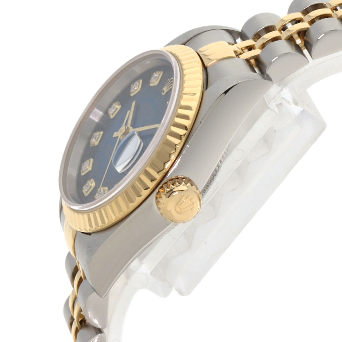 ROLEX Datejust 10P Diamond Blue Gradation Watches 69173G Stainless Steel/SSxK18YG Ladies