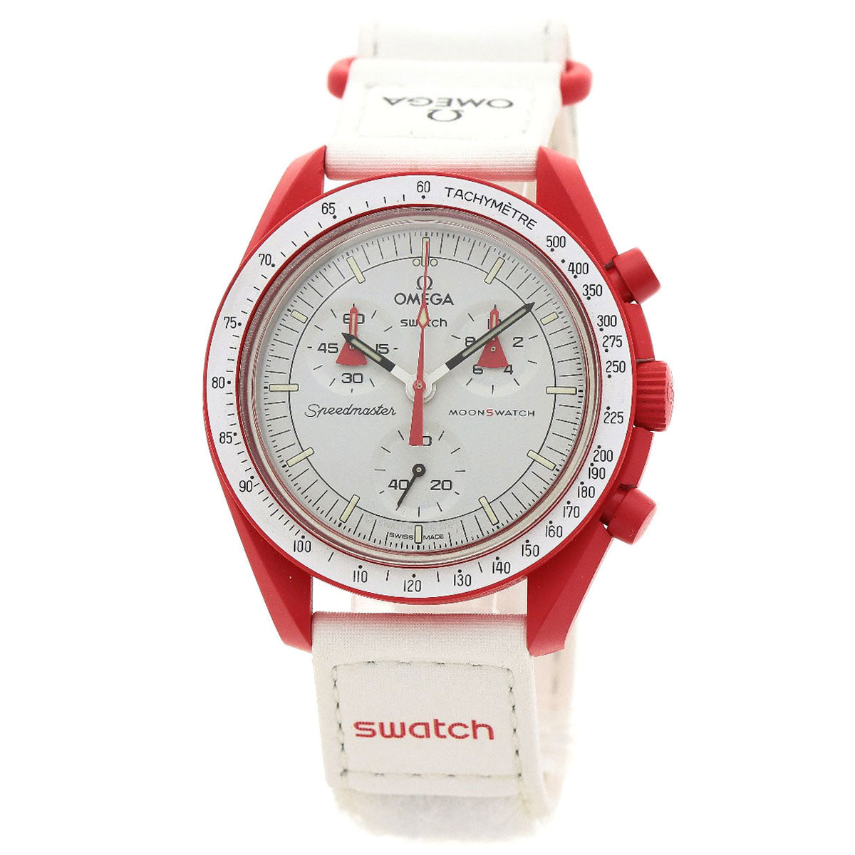 Swatch Omega Collaboration Mission to Mars Watches SO33R100 Ceramic/Nylon mens