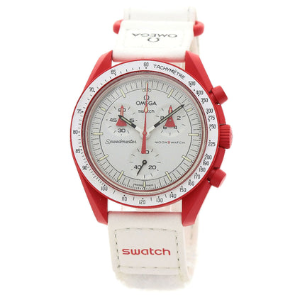 Swatch Omega Collaboration Mission to Mars Watches SO33R100 Ceramic/Nylon mens