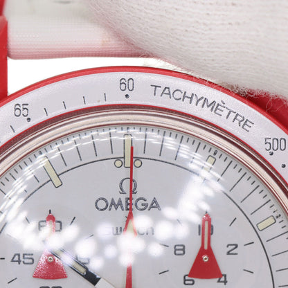 Swatch Omega Collaboration Mission to Mars Watches SO33R100 Ceramic/Nylon mens