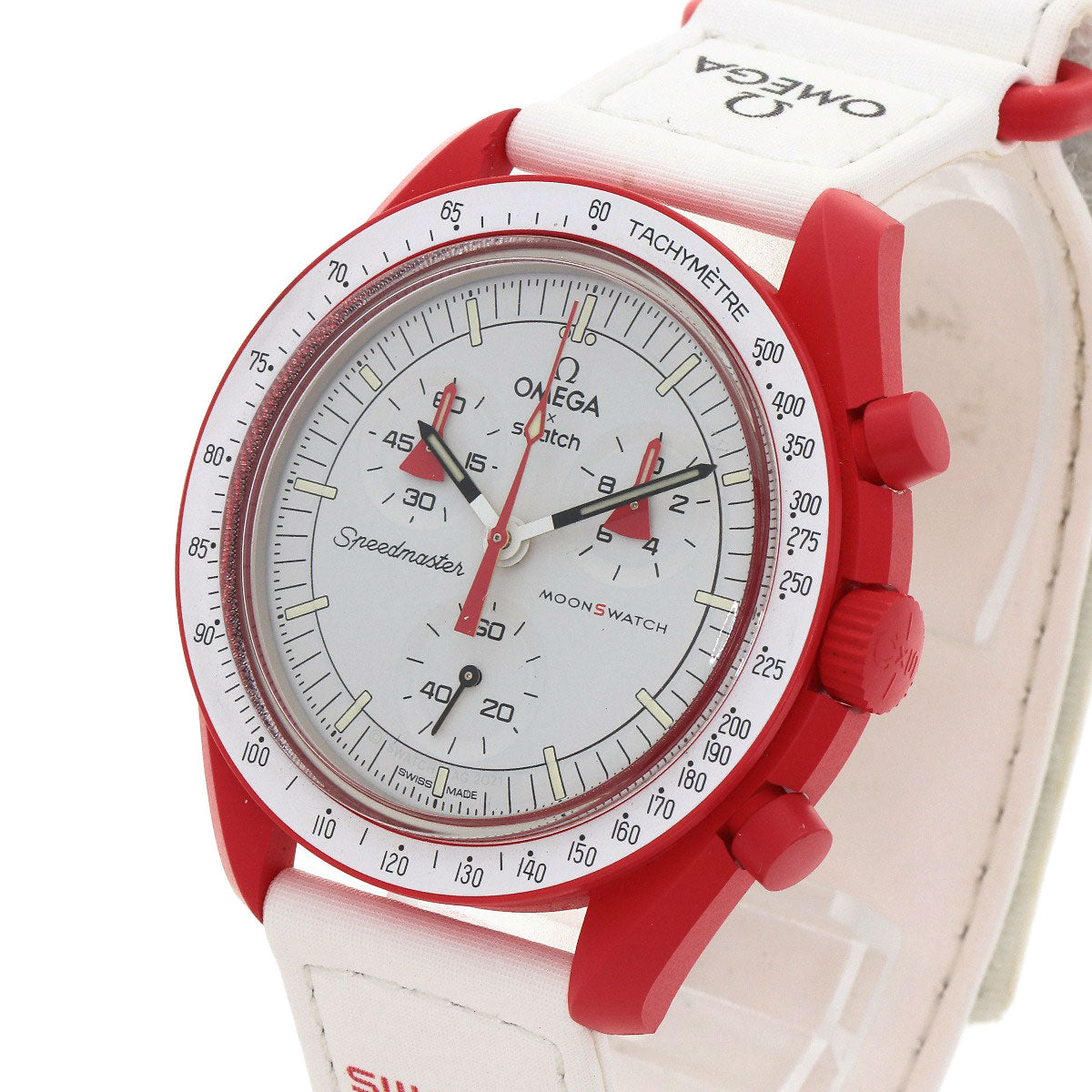 Swatch Omega Collaboration Mission to Mars Watches SO33R100 Ceramic/Nylon mens