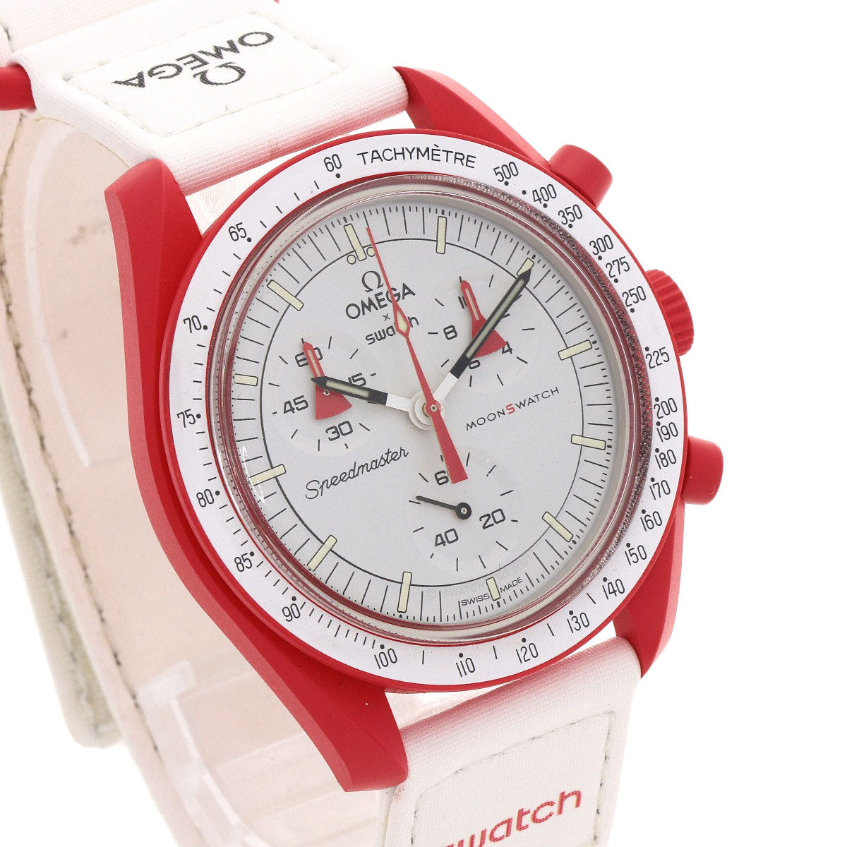 Swatch Omega Collaboration Mission to Mars Watches SO33R100 Ceramic/Nylon mens